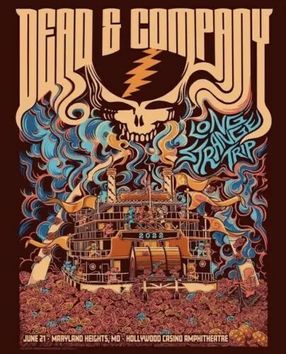 Home Pintura Decorativa Cartaz De Seda, Arte Adesivos De Parede, Estádio Dodger Dead and Company, Summer Tour, 2022