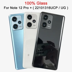 A+++ Rear Back Housing Door For Xiaomi Redmi Note 12 Pro+ 5G Glass Battery Cover Back Cover Housing Replacement Parts