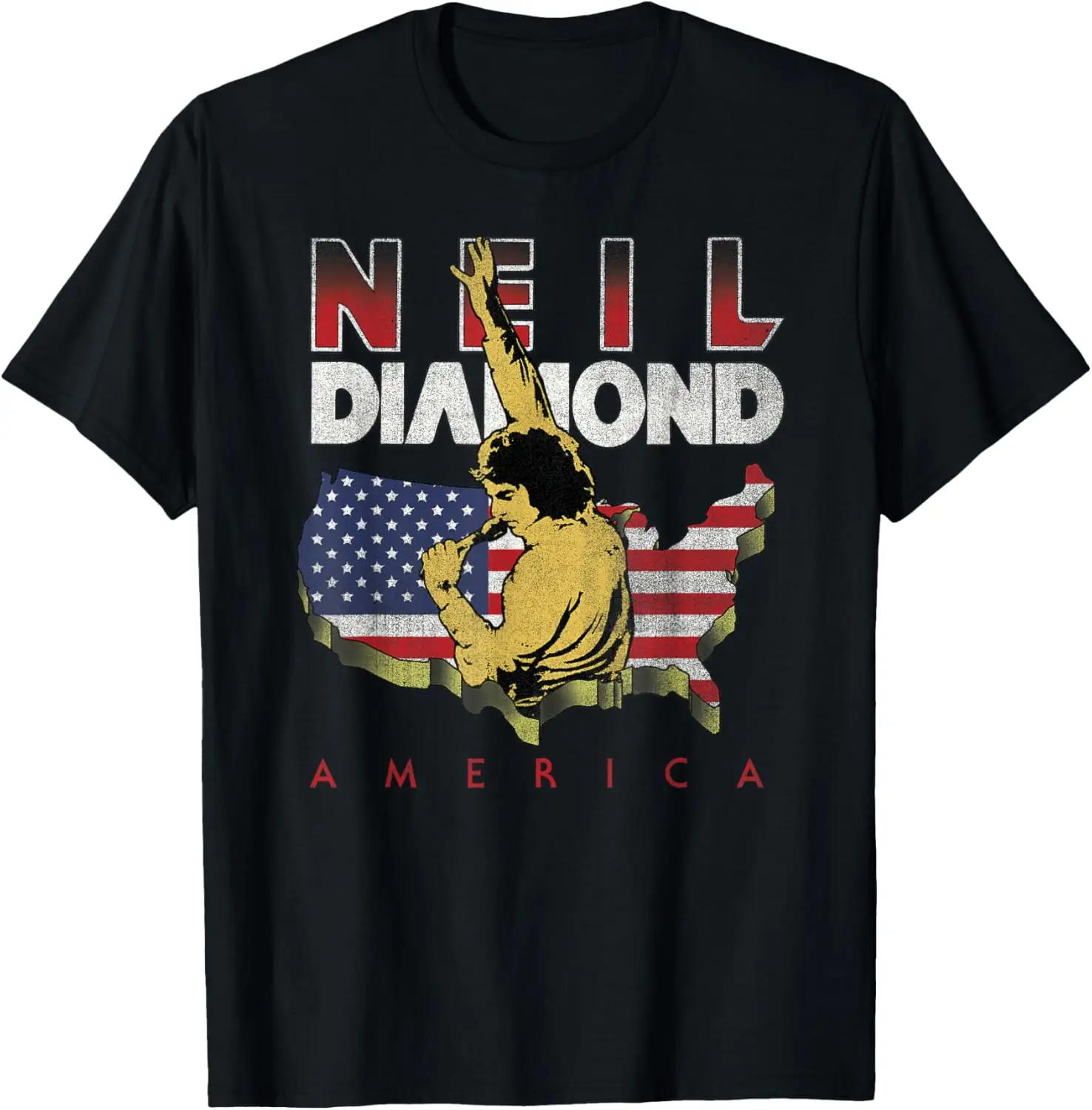 Official America T-Shirt 100% Cotton Trendy Y2K Short-Sleeve Tee – Soft, Quick-Drying, & Moisture-Wicking; Ideal Sports Casual