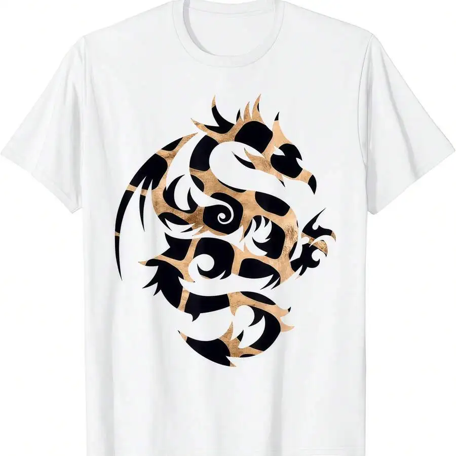 

Dragon Print T-Shirt Women Cotton Short Sleeve Casual Tee