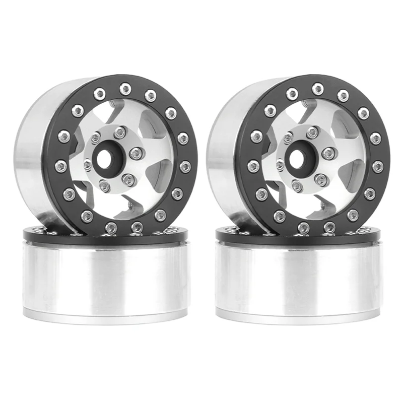 Uitstekende-Zilver Zwart 1.55 Inch Metalen Wiel Band Klimmen Auto AX90069 Voor JIMNY CC01 Duurzaam Gemakkelijk Installeren