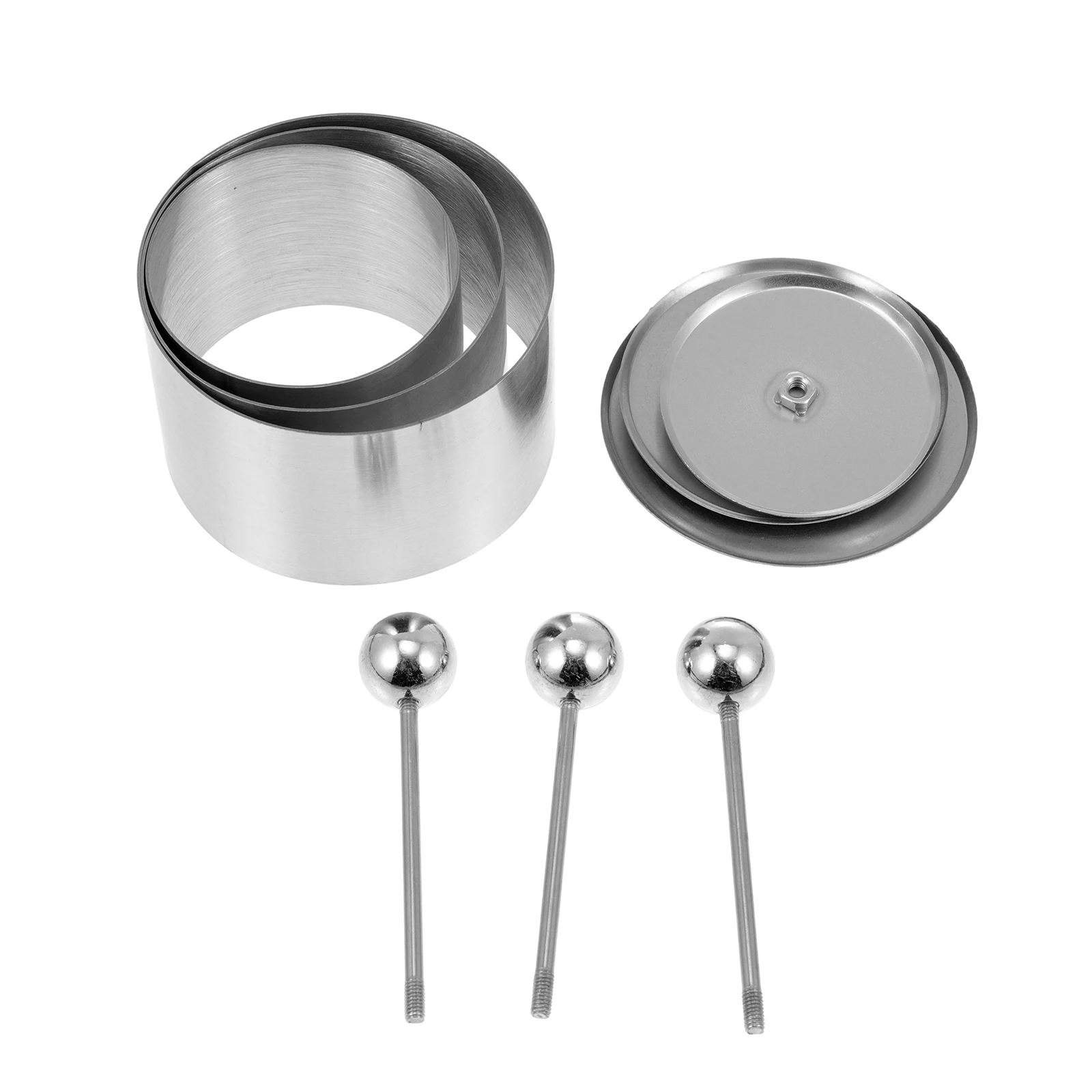 

Cold Dish Mold 3 Sets Stainless Steel Kitchen Utensils Round Molds Food Decorate Preparation Easy Clean Portable