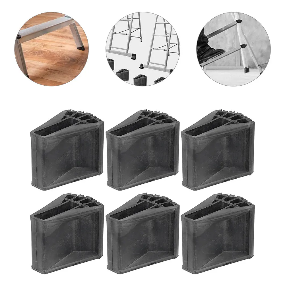 

6Pcs Rubber Ladder Feet Pads Anti-Skid Non-Slip Covers for Step Ladders Bunk Bed Ladders Garage Studio Garden Indoor Use