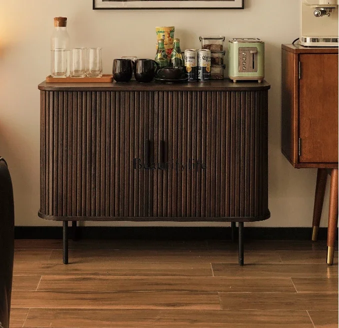 

yj9 Nordic Mid-Ancient Solid Wood Dining Edge Light Luxury Hallway Living Room Storage Tea Cabinet