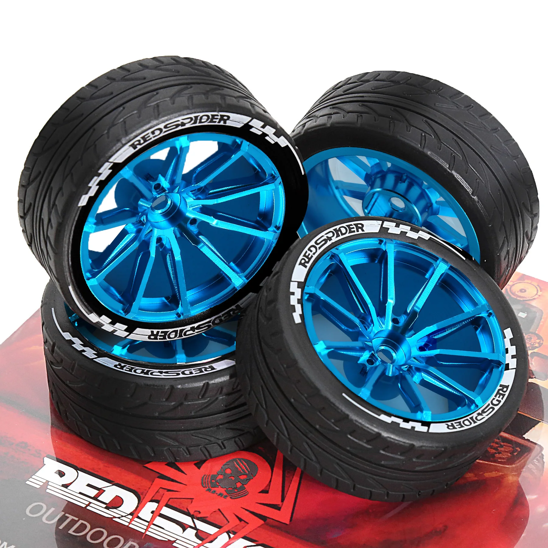 1/10 Metalen RC On-Road Wielbanden 2.55 "OD 12mm Hex voor 1/10 Tamiya TT01 TT02 XV02 XV01 WLtoys HSP Kyosho WR8 RedCat Sakura HPI