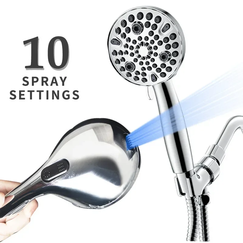 

10 function handheld showerhead with spray gun 9+1 function showerhead set