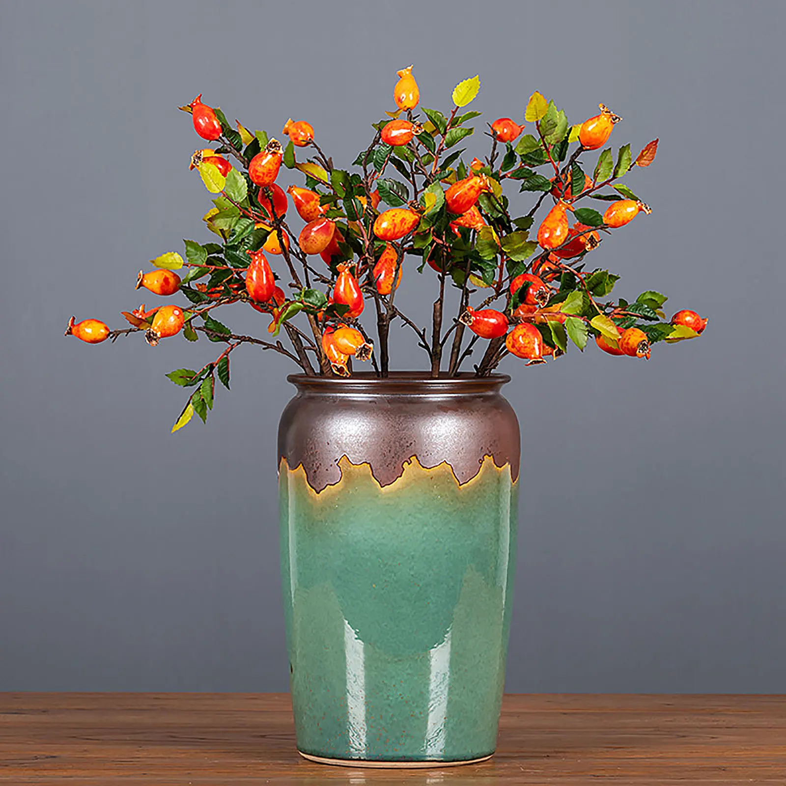 

1Pc Artificial Fruit Rosehip Branch Realistic Foam Fruit Home Decor Wedding Party Decoration Photograph Props