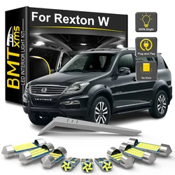 BMTxms 11Pcs Canbus Car LED Interior Light Bulb Kit For Ssangyong Rexton W 2012 2013 2014 2015 2016 2017 Car Reading Trunk Lamp