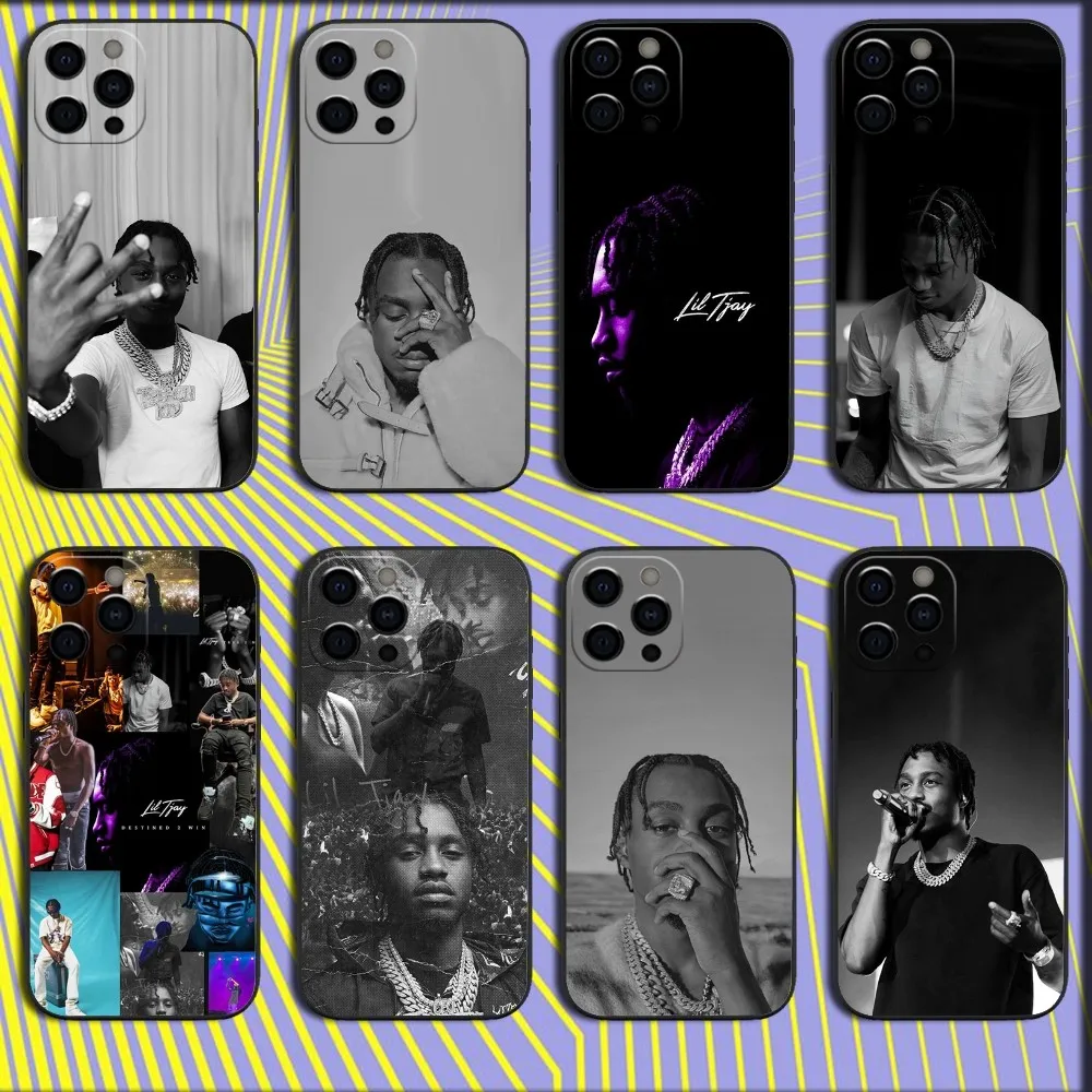 

Rapper L-Lil Tjay 222 Phone Case For iPhone 16,15,14,13,12,11,Pro,X,XS,Max,XR,Plus,Mini Soft Black Cover