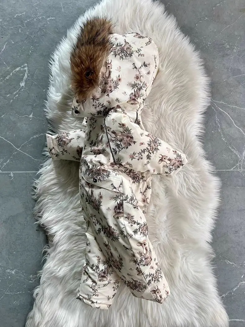 Herbst-Winter-Kinder-Baby-Mädchen-Baumwoll-Blumen-Overalls, einreihig, niedlich, schick, Baby-Overall, Kinder-Einteiler-Hose – Detail 5