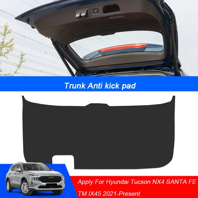 

Car Anti-kick Carbon Trunk Pad Weather Dustproof Protect Tailgate Sticker For Hyundai Tucson NX4 SANTA FE TM IX45 2021-Present