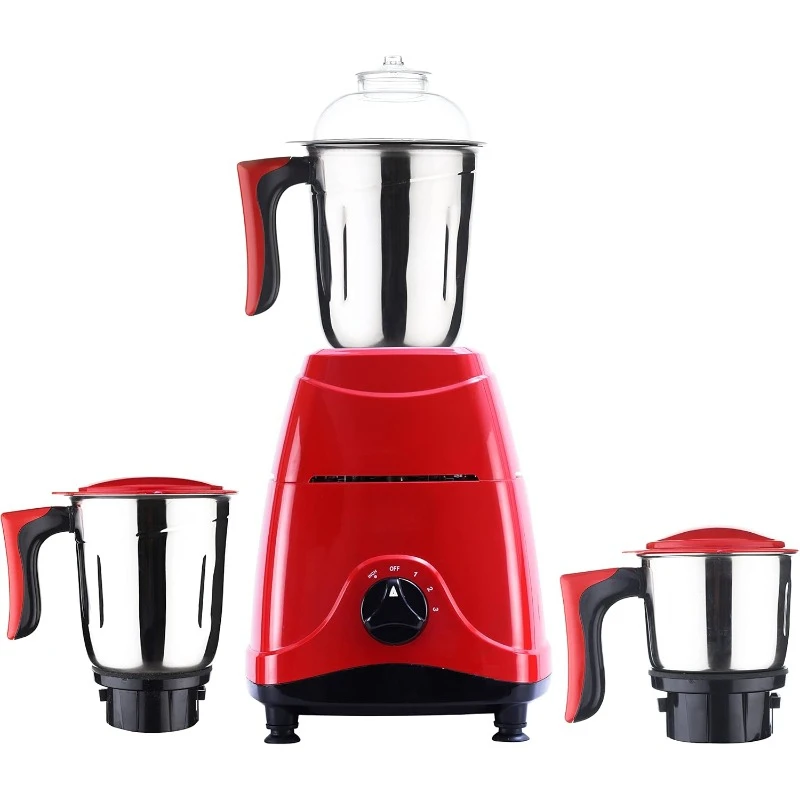 

Indian Mixer Grinder 3 Stainless Steel Jars 650 Watts 110-Volts Red