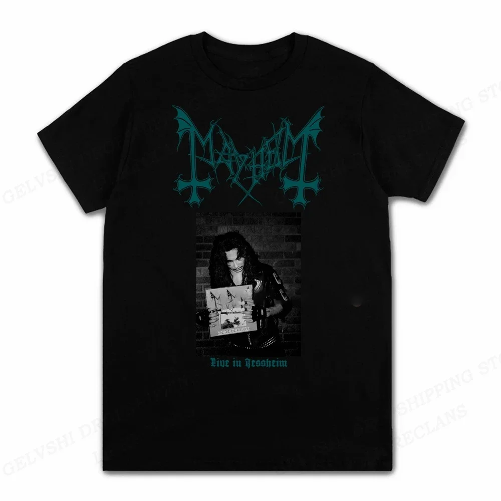 Rapper Mayhem Death T Shirt Men Fashion T-shirts Cotton Tshirt Kids Hip Hop Tops Tees Women Tshirt Anime Rock Camisetas Boy Tees image 4