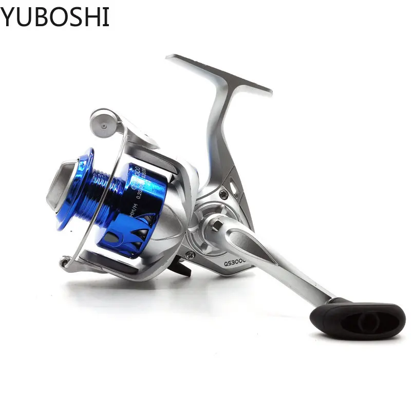 New Super Light WD-Series High Strength Folding Rocker Spinning Wheel Gear Ratio 5.2:1 Silver Blue Fishing Reel