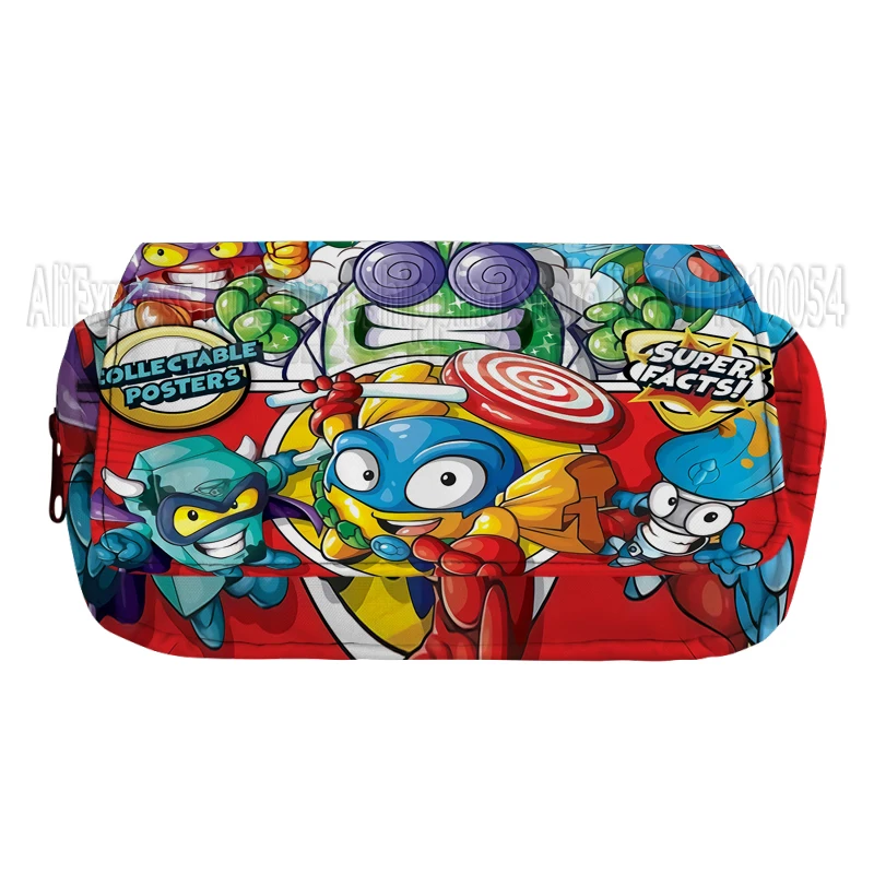 SuperZings-estuche de lápices Super Zings de doble capa para niños y niñas, estuche escolar multifunción, bolsa de lápices