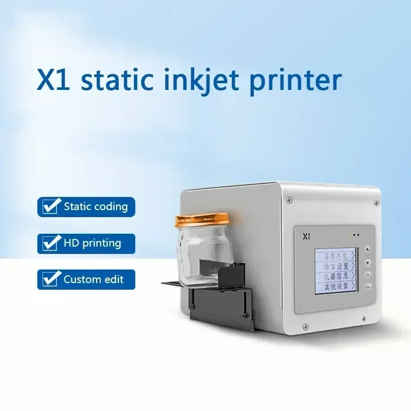X1 Smart Compact Color Inkjet Printer: A stationary, desktop-style inkjet coder and barcode printer (non-handheld).
