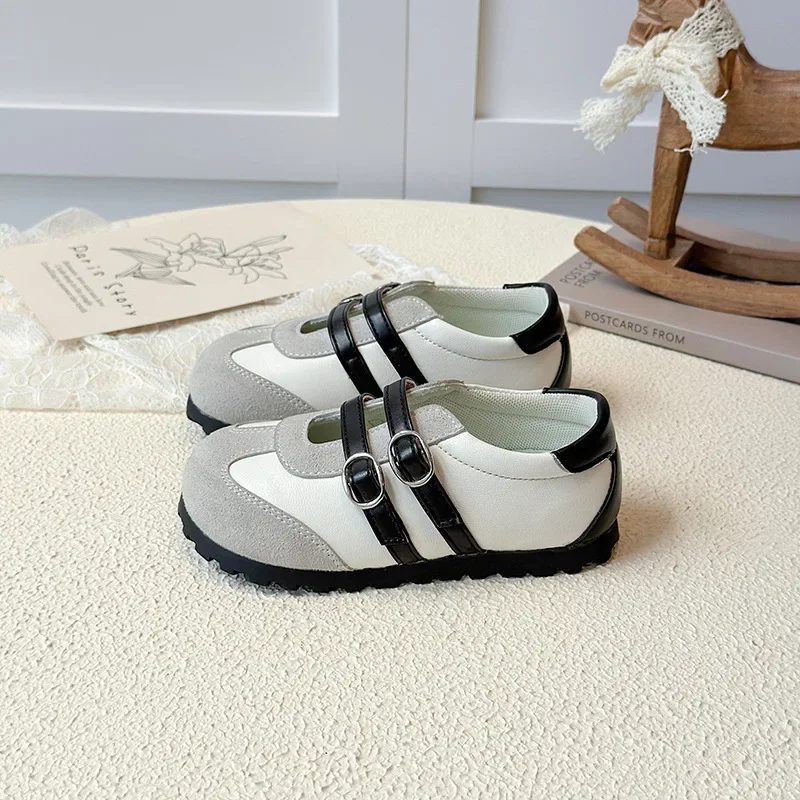 2025 Children Leather Shoes for Girls Spring Autumn New Fashion Korean Style Soft Bottom Anti-slippery Versatile Princess Shoes