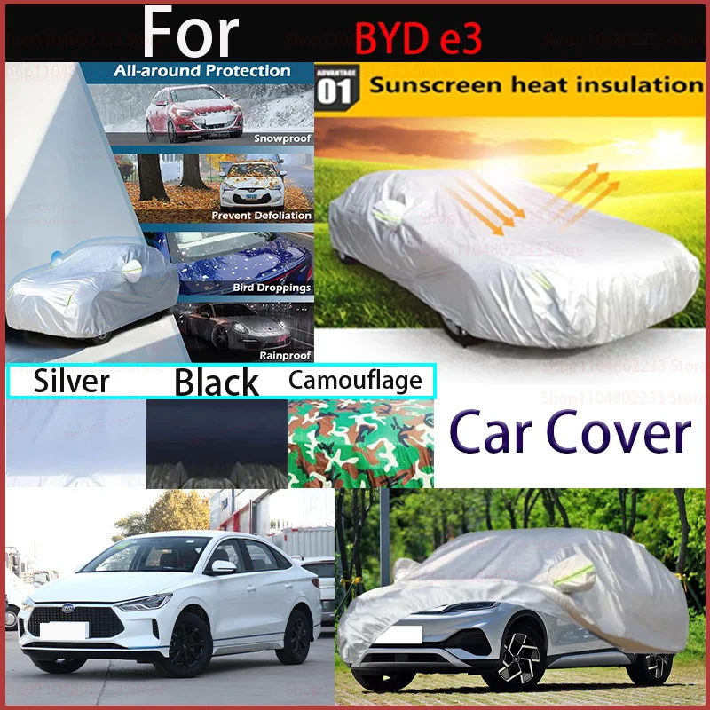 

Waterproof Car Cover For BYD E3 Universal Full Car Covers Outdoor Sun Protection Cover Reflector Dust Rain Snow Protective