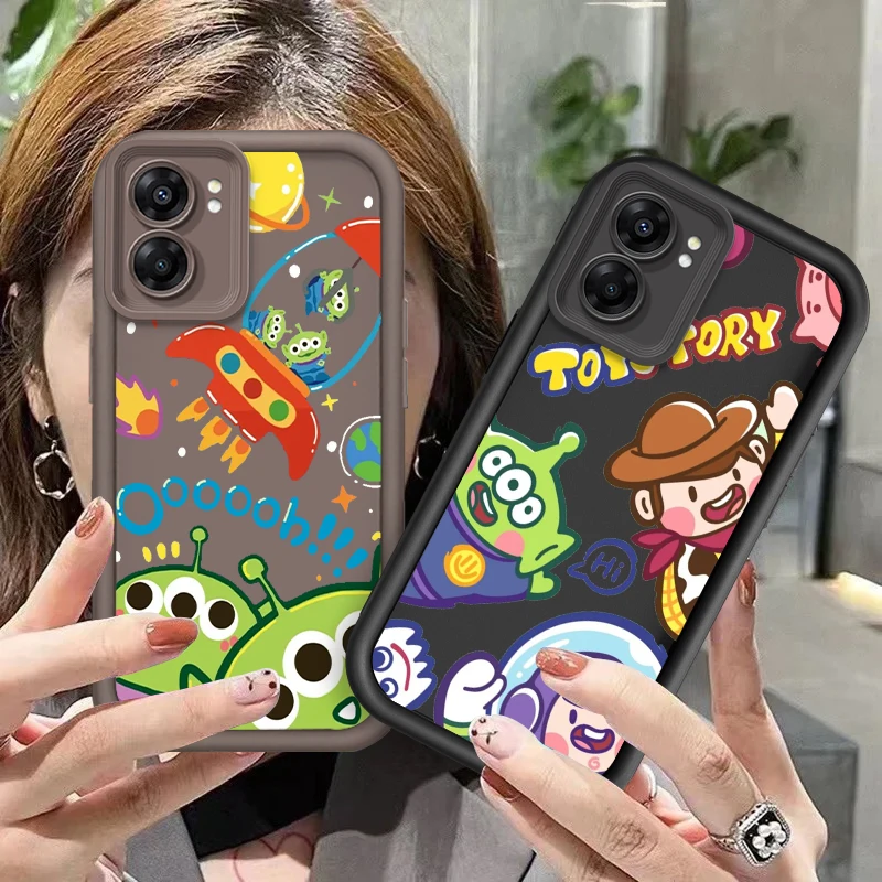 Disney Toy Story Cartoon Art Eye Ladder For OPPO Find X5 X3 A58 A57 A55 A53 A54 A92 A74 A78 A98 A16 A94 A76 A72 5G Funda