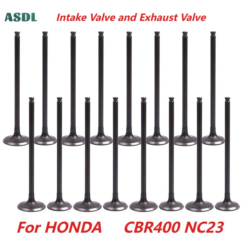 

400cc 2/4/8/16pc Motorcycle Intake Exhaust Valve Stem 4 Cylinder 16 Valve for HONDA CBR400 NC23 88-89 CBR 400 Inlet Outlet Valve