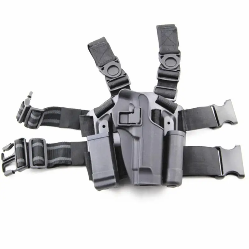 Adjustable Plastic-Steel Holster Tactical Leg Holster for G17 1911 P226 M92 and USP Quick-Draw