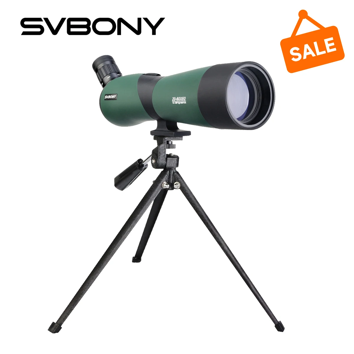 

Svbony SV403 20-60x60mm Telescope with Tripod BK7 IPX4 Waterproof Spotting Scope Suit for Target Shooting Bird Watching Camping