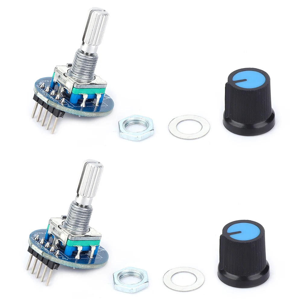 2Pcs Rotating Encoder Module Rotary Potentiometer High Quality Potentiometer Electronic Component 5V