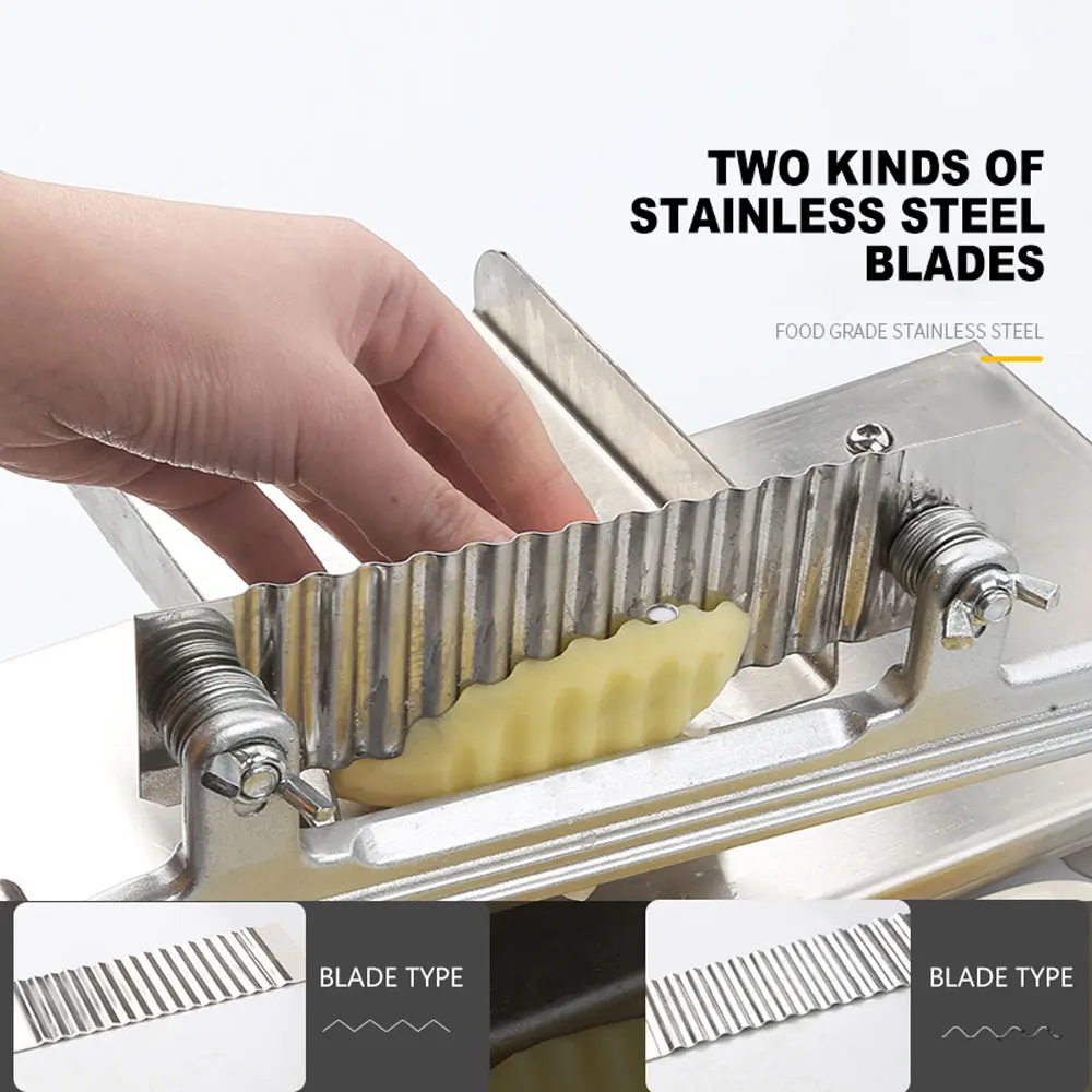 

Commercial slicer Household potato machine Multi functional manual potato chip vegetable wave sweet potato slicer