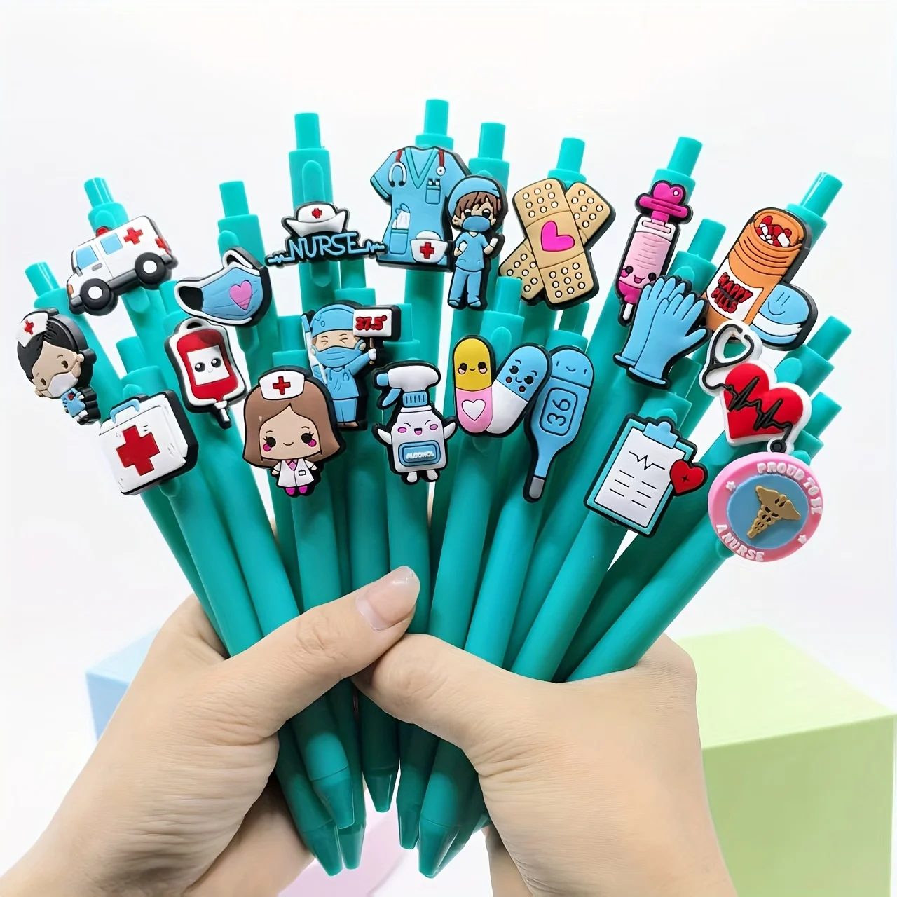 20/30/5 Uds. Bolígrafos de Gel para escribir enfermera y Doctor, bolígrafo para registro médico, bolígrafo de regalo para el día de enfermeras, estilos aleatorios
