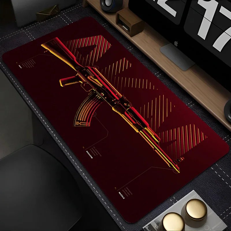 CSGO الأسلحة النارية ماوس الوسادة كمبيوتر محمول كول أنيمي الألعاب الملحقات ماوس مكتب الكمبيوتر ألعاب خزانة لوحة المفاتيح البساط XXL حصيرة مكتبية ل PUBG