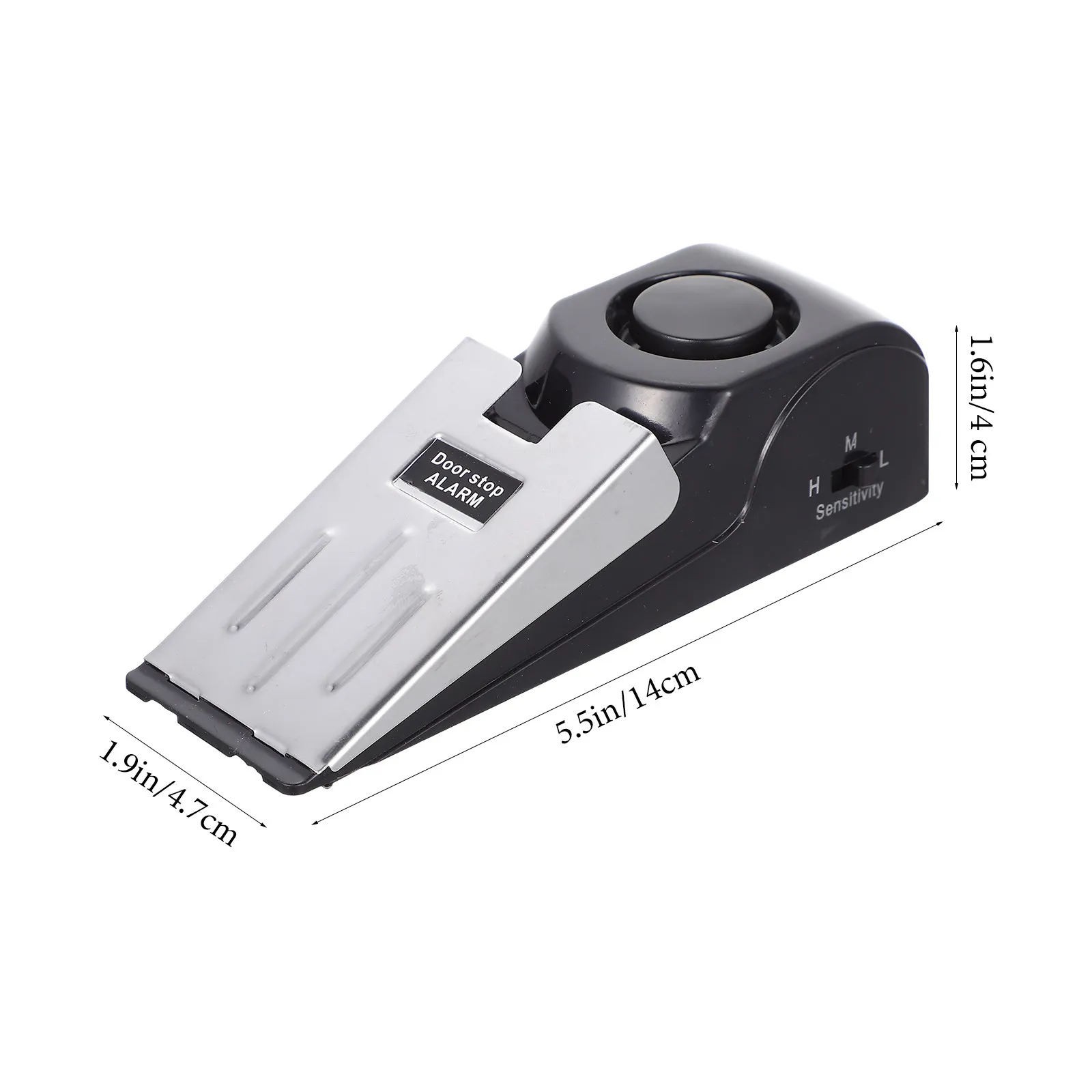 Press-Type Door Stopper with Alarm Security Alert for Home Safety Protection Non-Skid Floor Wedge Door Stopping