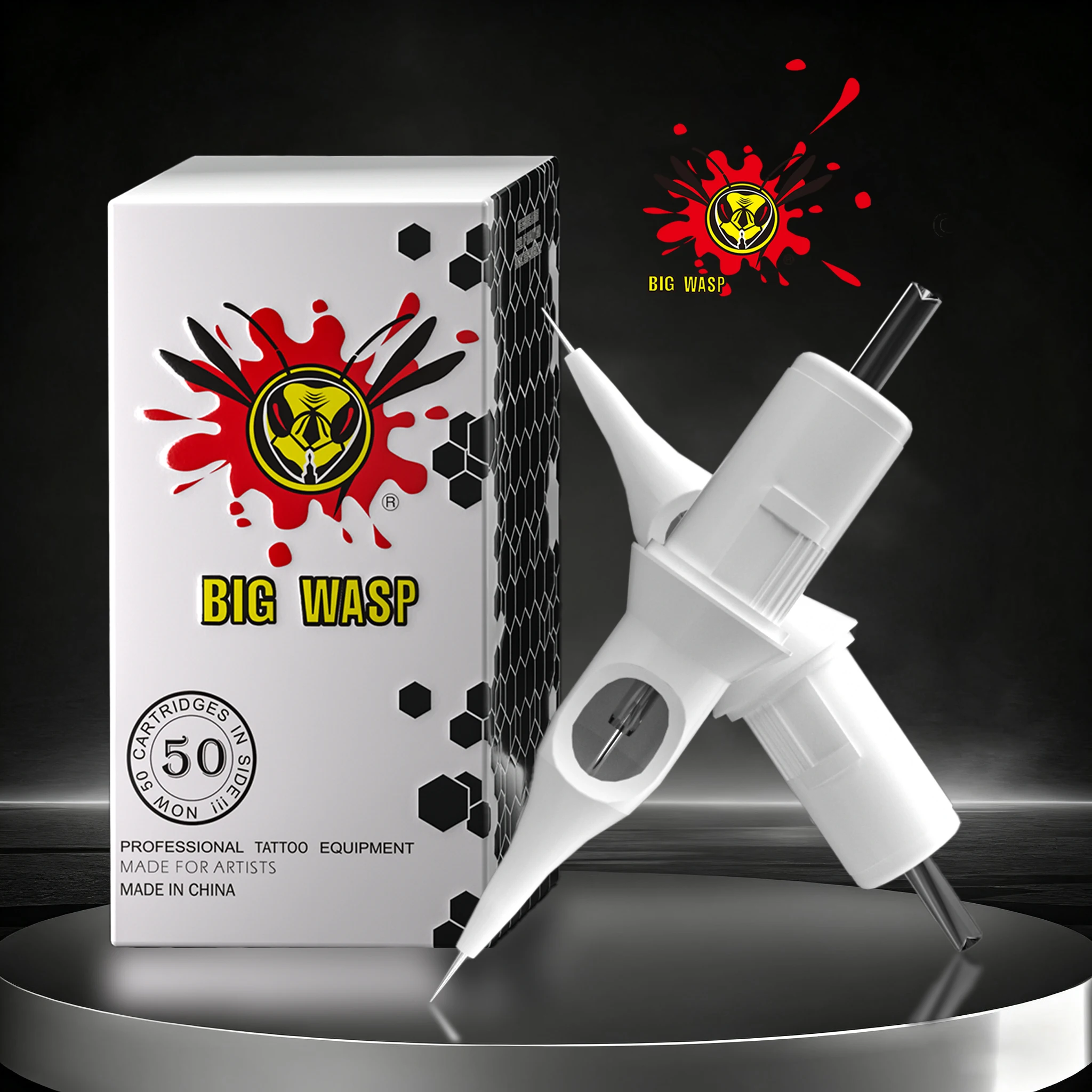 

BIGWASP 50 шт. смешанные картриджи иглы для татуировки 0,3 мм с мембранными безопасными картриджами одноразовые иглы для татуировки для татуировщиков