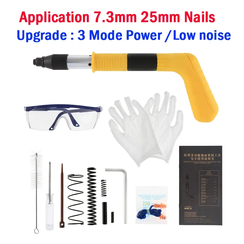 4 níveis ajustar ferramentas elétricas pregos de aço armas rebite ferramenta de entalho fio parede dispositivo decoração rebite tufting gun melhoria da casa