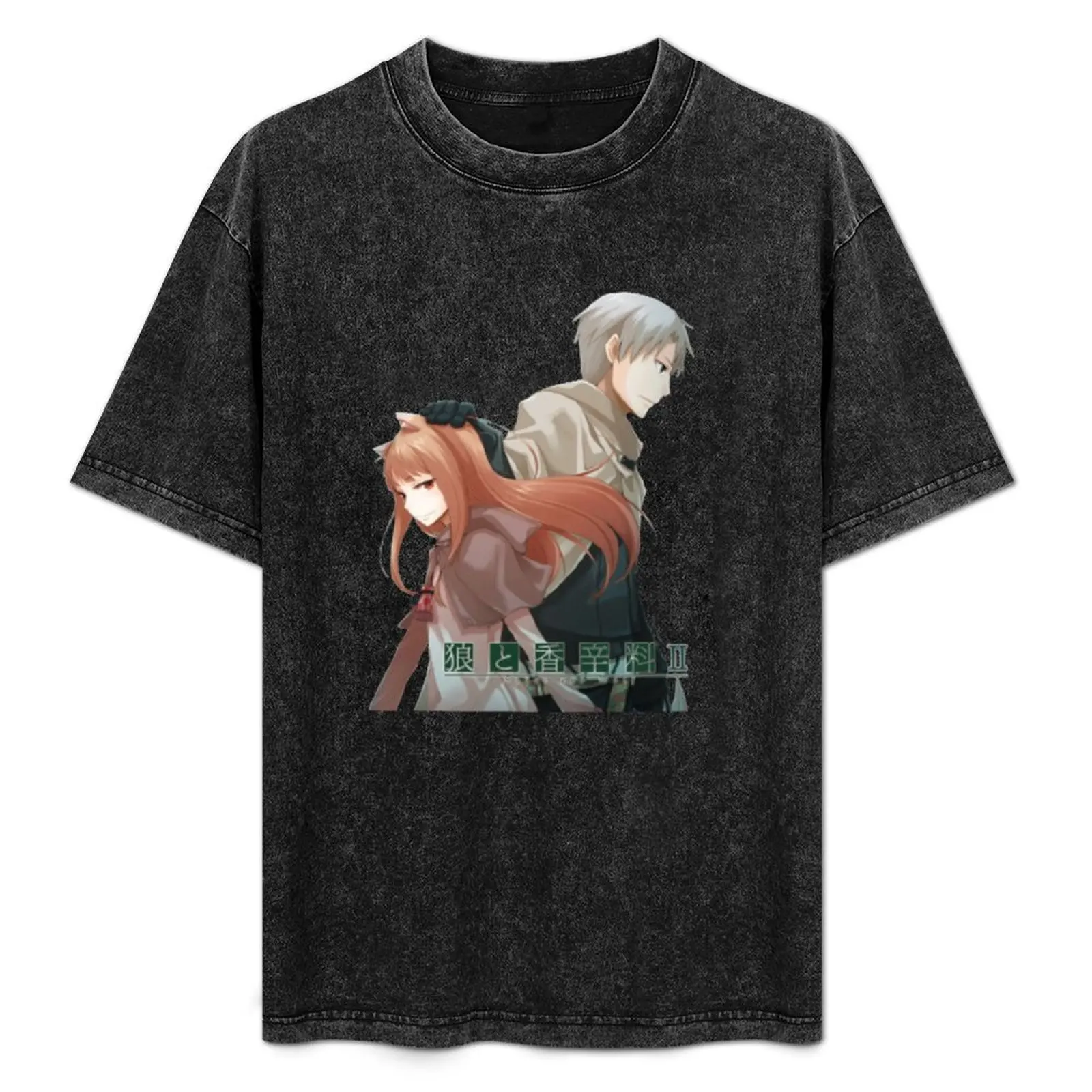 

Spice and Wolf, Holo and Lawrence T-Shirt vintage graphic tee boys animal print plus sizes summer clothes designer t shirt men