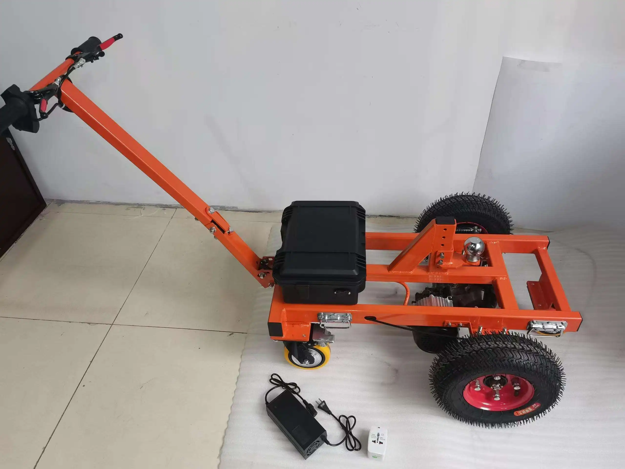 محرك نقل كهربائي ذاتي الدفع من الفولاذ دوللي 800 وات 48 فولت مع 4 عجلات #6