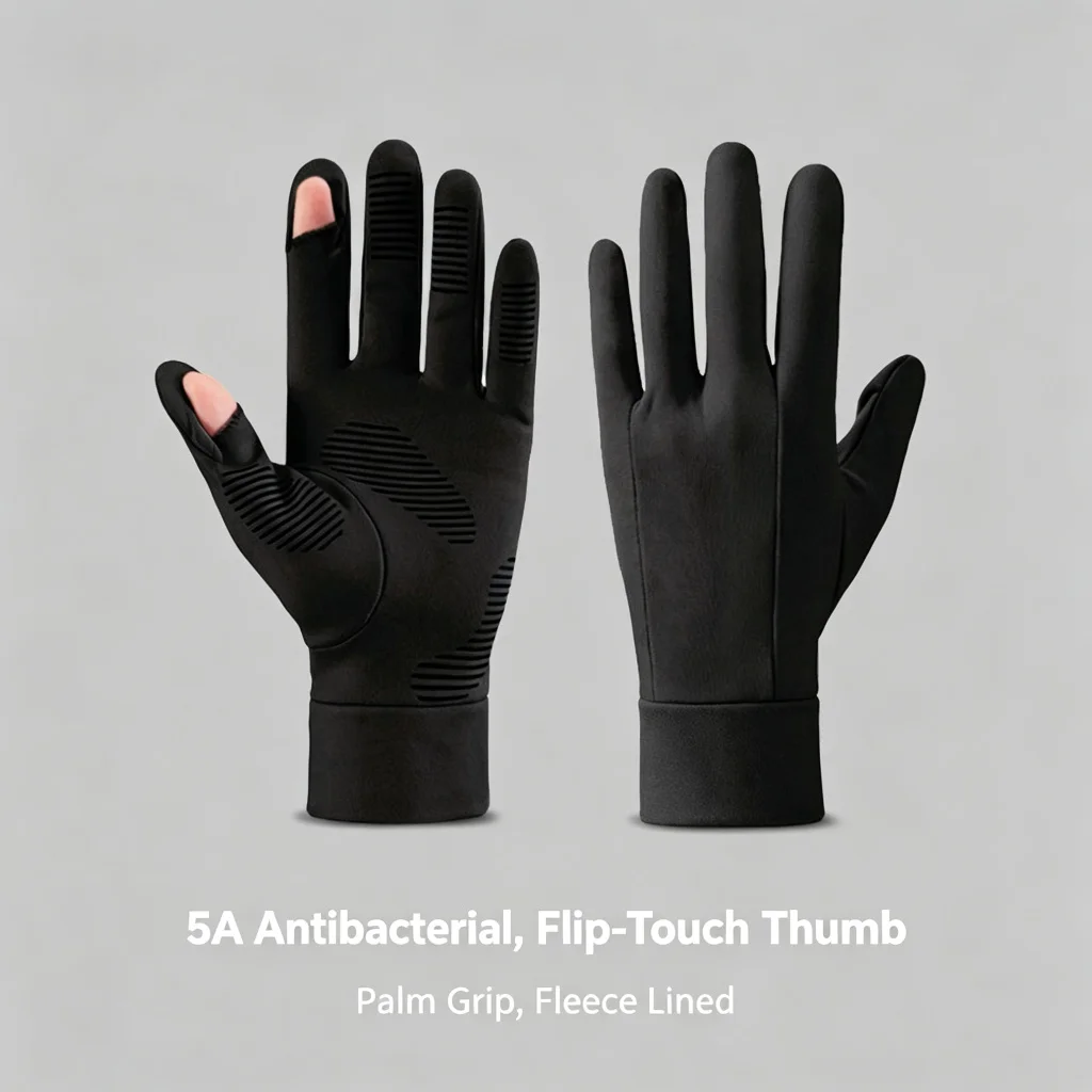 Ski Liner Gloves for Men Women, Touchscreen Windproof Fleece Warm Inner Gloves for Snowboarding Cycling Running Outdoor