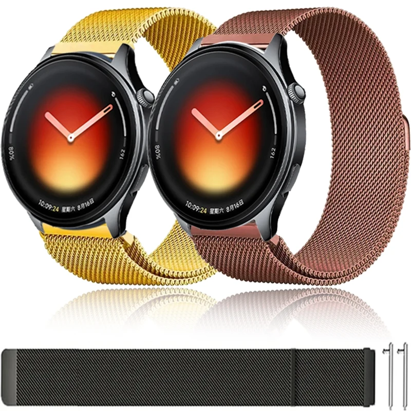 22/20 mm Metall-Milanese-Armband für Xiaomi Watch 5/S5-4 Sportarmband für OPPO Watch X2-X3-S/Realme Watch 5-S Gürtelzubehör