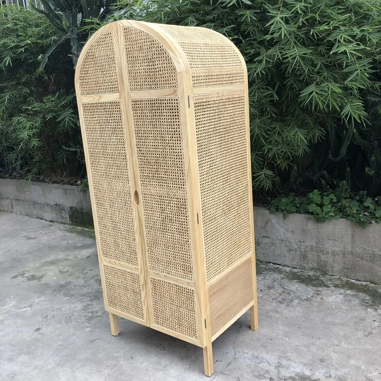 Bois de frêne moderne, armoires en rotin, armoires, meubles de chambre