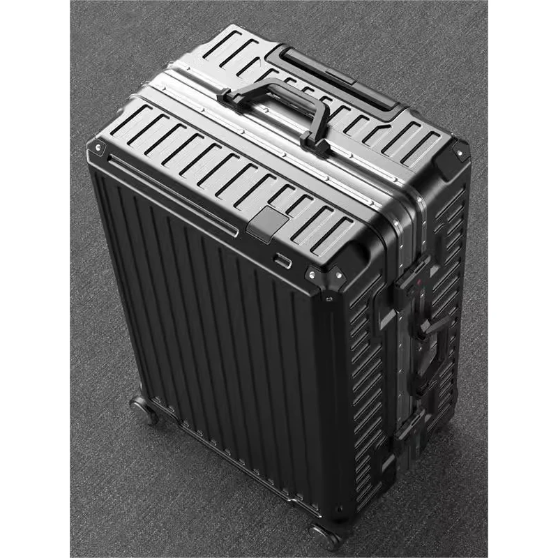 Large Capacity Aluminum Frame Suitcase Trolley Case Universal Wheel Men and Women Students Password Luggage 20 Inch Boarding Box