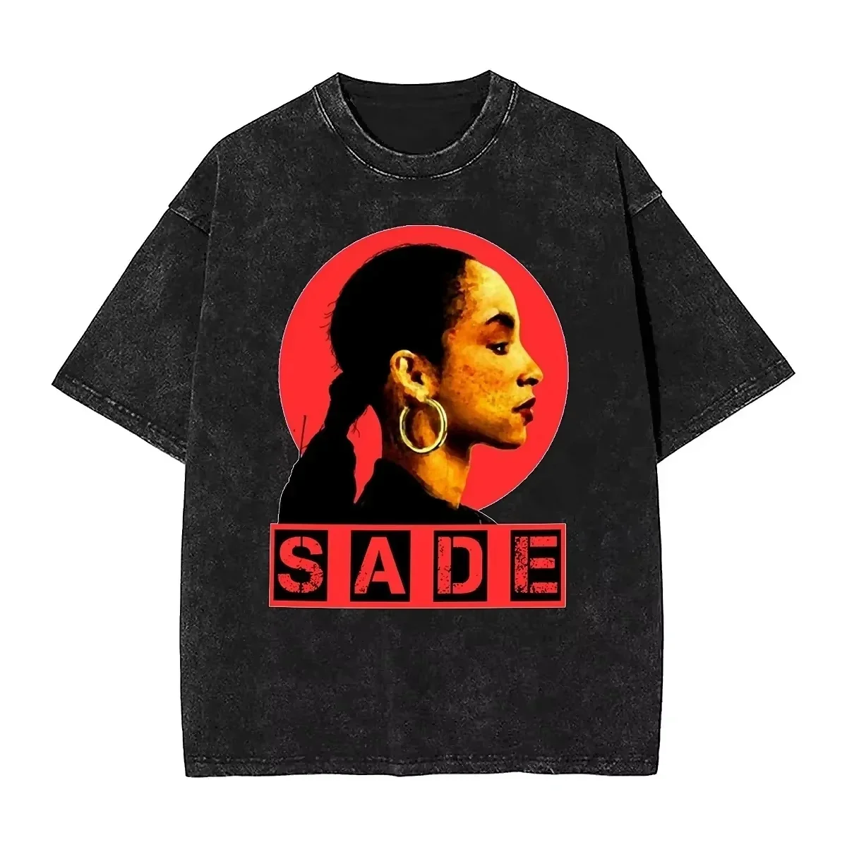 SADE Y2K خمر Harajuku الشارع الشهير غسلها تي شيرت كول القوطي عادية الهيب هوب الشارع الشهير الصيف بلايز الرجال النساء O طوق تيز
