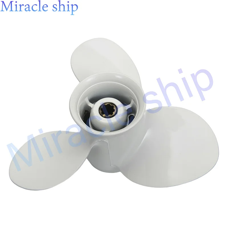 63V-45947-00-EL Outboard Propeller 9 1/4*8 For Yamaha 9.9 HP-20HP Aluminum Alloy Screw 3 Blades 8 Tooth Spline