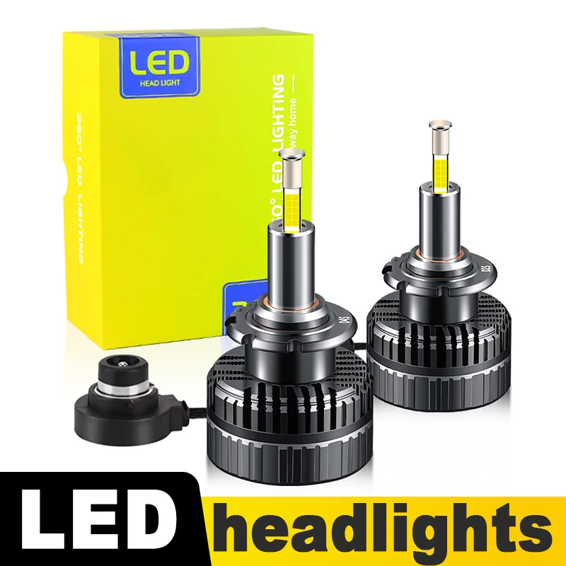 

2PCS D2R D2S D4R D4S Turbo Lights D Series LED Headlight Bulbs HID Xenon White 6000K 110W Auto Lamp Plug&Play Car Accessories