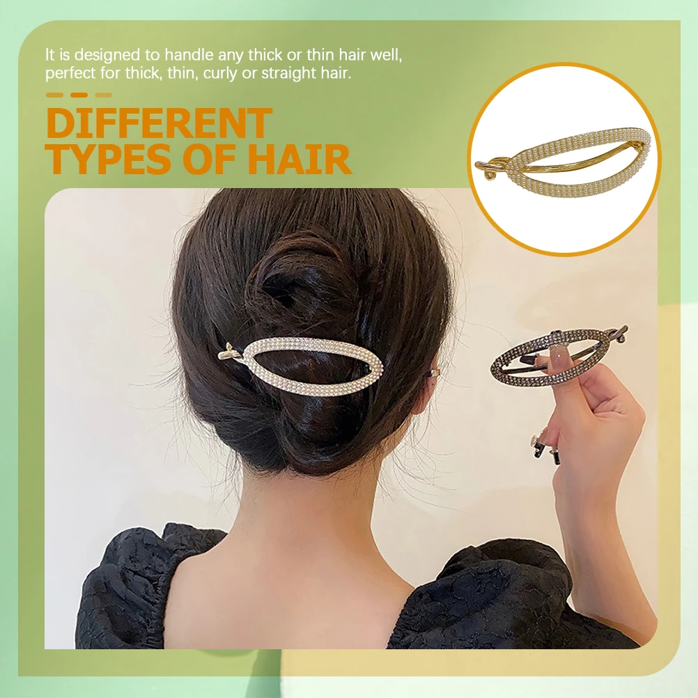 

Curved Hair Clips Barrettes for Girls Ponytail Holder French Claw Elastic Shaping