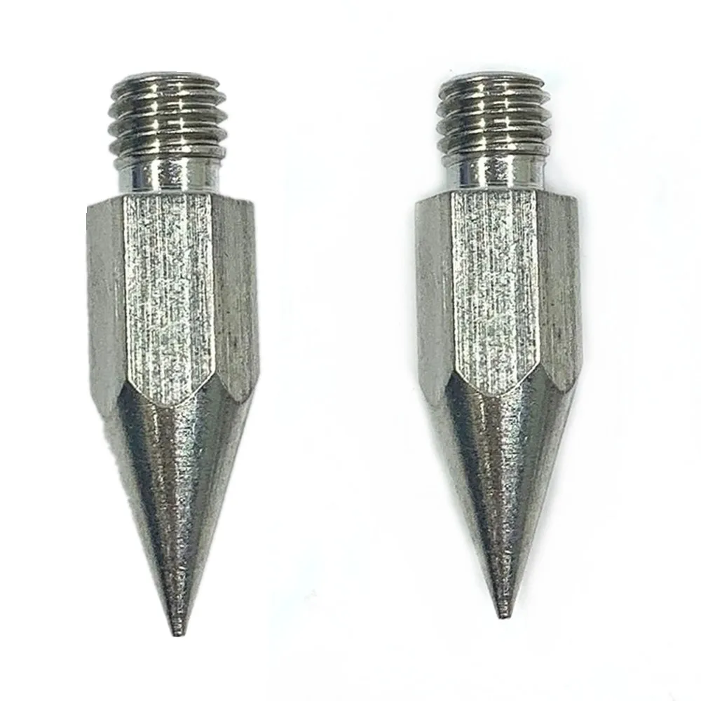NEW 45mm Stainless steel GPS Pole tip M10 sharp Point replacement Tip Surveying prism pole Rod point length 35mm
