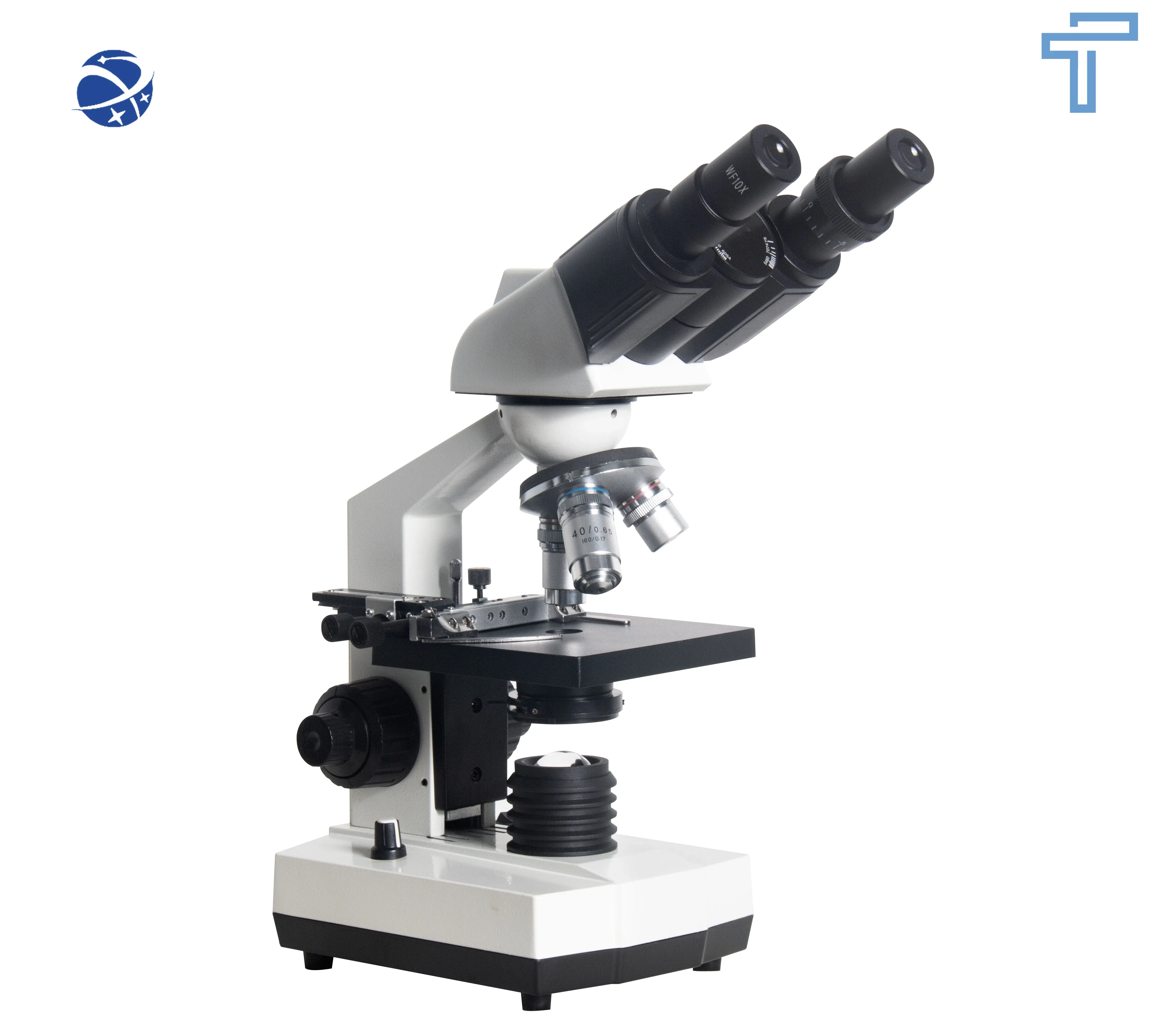 Laboratory binocular biological microscope bacterial sperm chemical research microscope1600X multiplier high definition