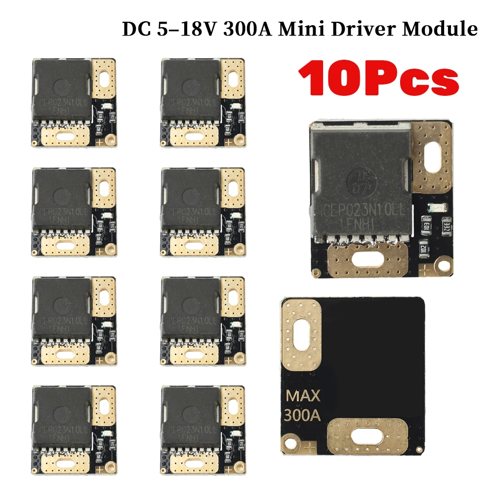 10PCS Gold-Plated DC 5-18V 200A/300A Mini High-Power MOSFET Trigger Switch Driver Module PWM-Controlled Electronic Switch Board