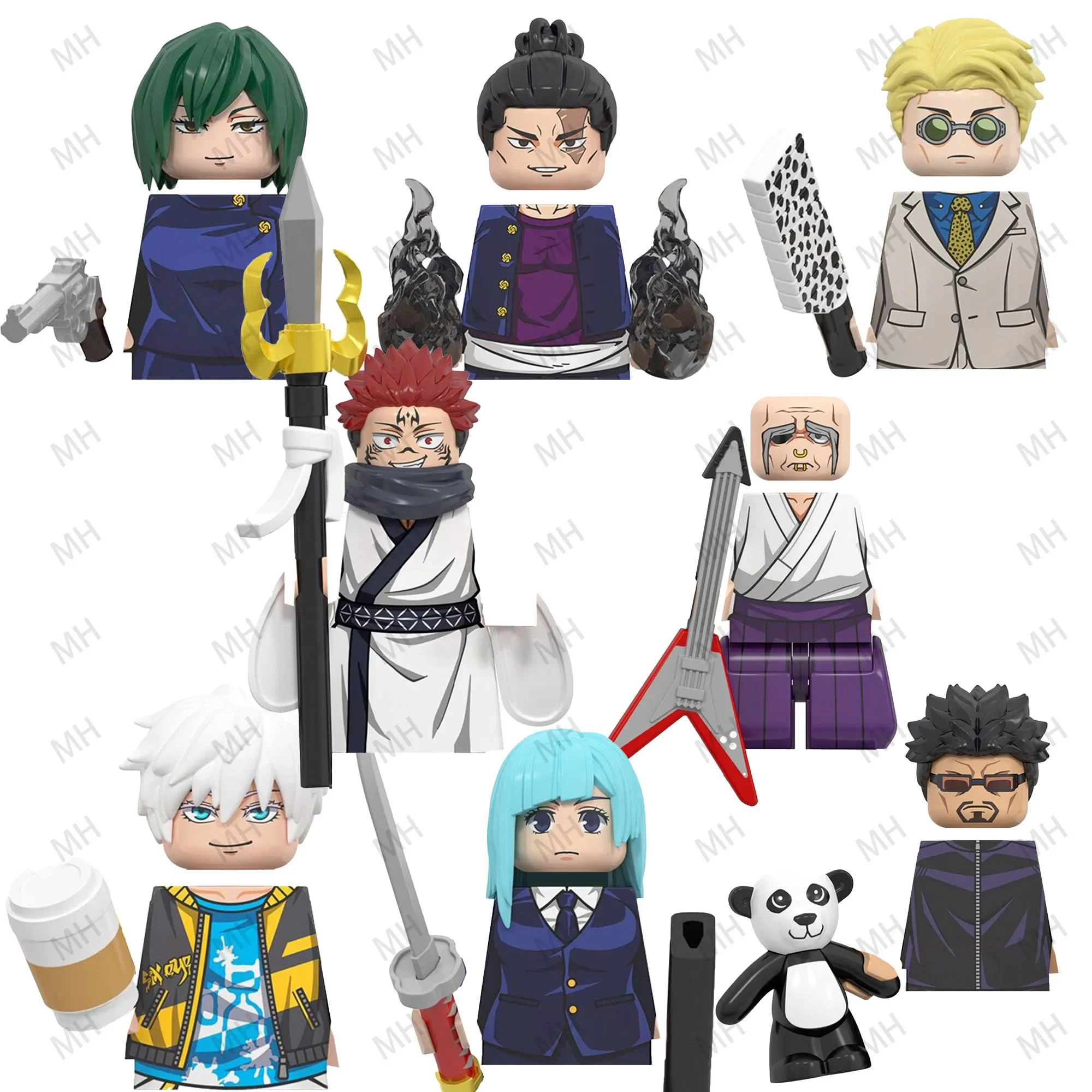 Anime JJK Building Blocks Gojo Satoru Ryomen Sukuna Itadori Yuji Mai Todo Action Figure Brick Toys WM6139 WM6140 WM6149 WM BLOCK