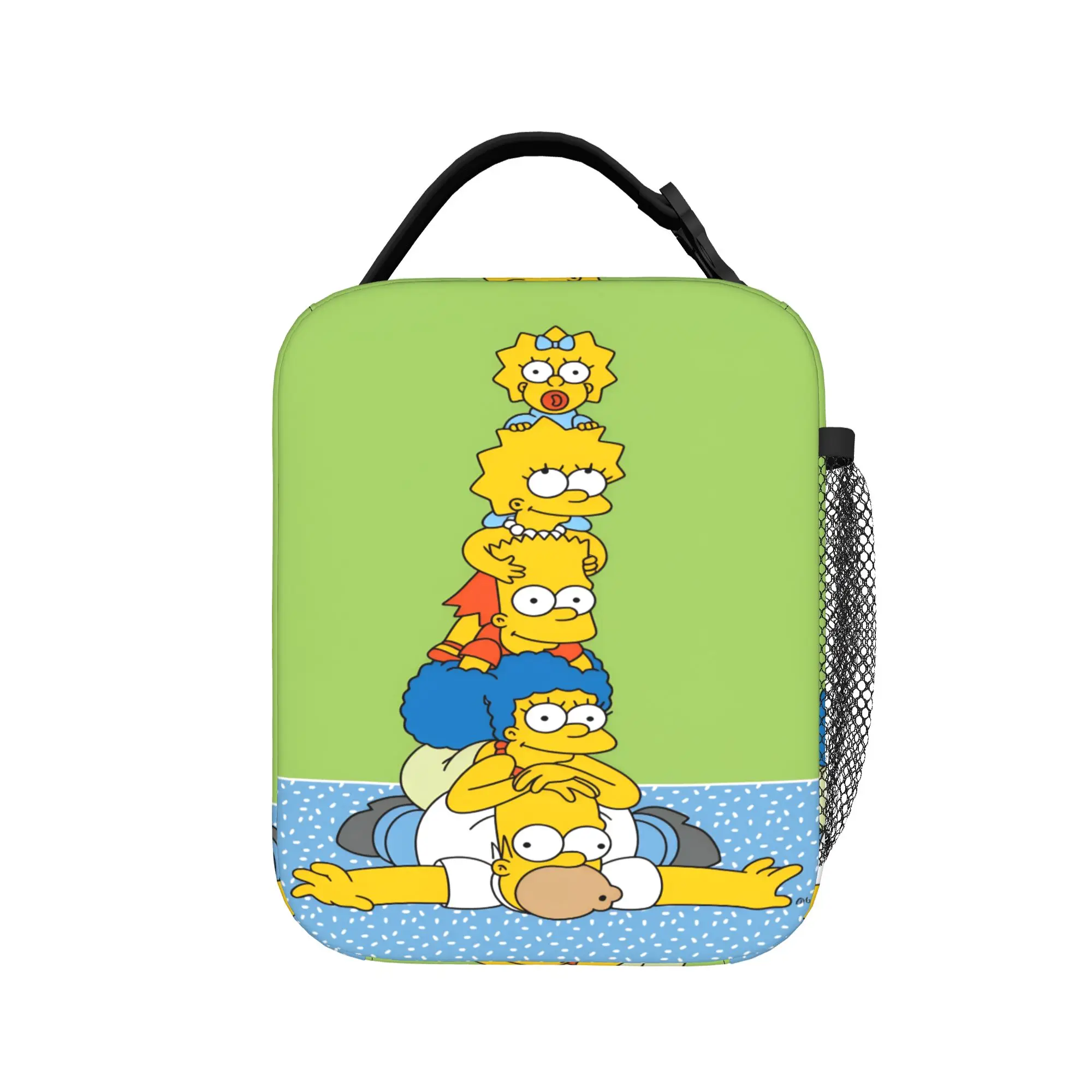 

Сумка для обеда с мультяшными персонажами Симпсонов, забавная сумка-холодильник для женщин, портативная сумка для пикника на молнии, сумка-тоут из оксфордской ткани для еды