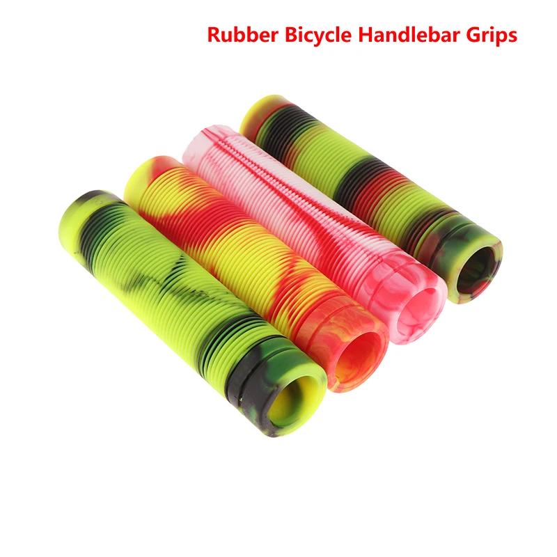 

1Pair Mixed Color Rubber Bicycle Grips Cover MTB Mountain Bike Handlebar Grips Bicycle Handles Non-slip Cuff