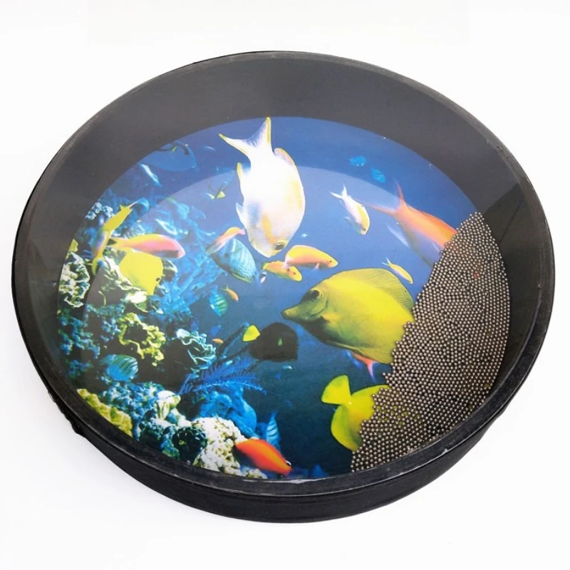 Professional Ocean Drum Wooden 8 10 14 Inch Wave Drum Adult Voice Therapy Meditation Hand Drums Orff Sea Drums Percussion Music